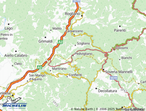 MICHELIN-Landkarte Pedivigliano - ViaMichelin