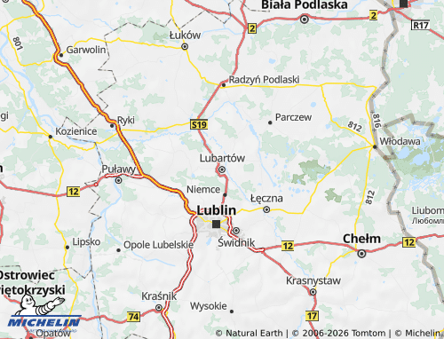 MICHELIN Lubartowski map - ViaMichelin