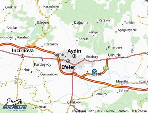 MICHELIN Veysipasa map - ViaMichelin