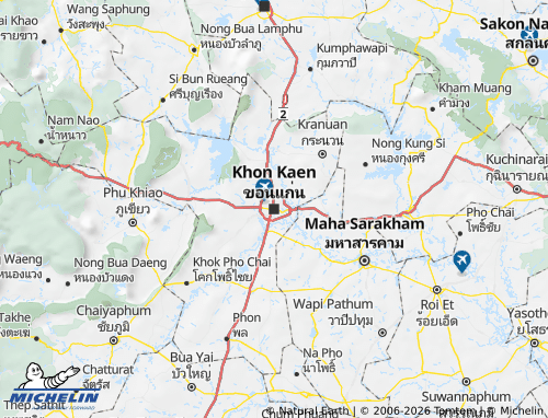 MICHELIN-Landkarte Provinz Khon Kaen - ViaMichelin