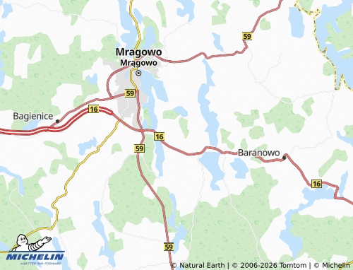 Mappa MICHELIN Miejski Las - ViaMichelin