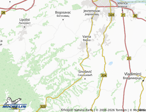 Mapa MICHELIN Pocerski Metković - ViaMichelin