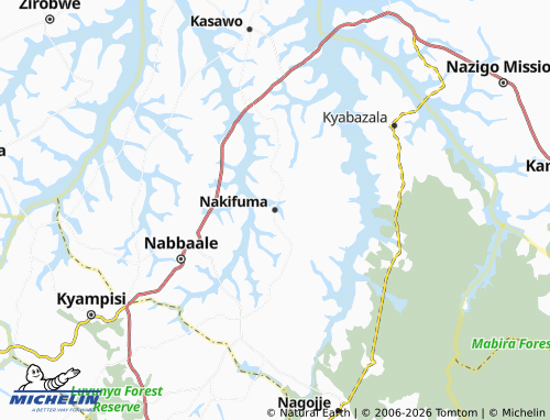 MICHELIN Nakifuma map - ViaMichelin