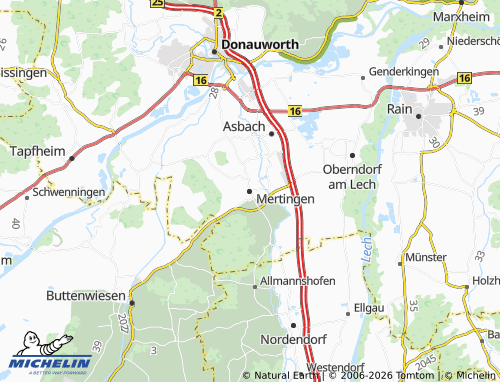 Mappa MICHELIN Mertingen - ViaMichelin