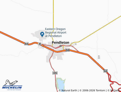 Mappa MICHELIN Pendleton - ViaMichelin