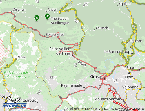 Carte MICHELIN Saint-Vallier-de-Thiey - ViaMichelin