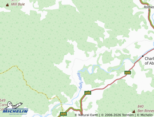 Carte MICHELIN Upper Knockando - ViaMichelin