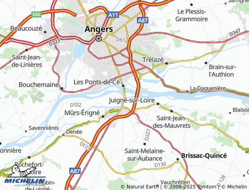 MICHELIN-Landkarte Saint-Maurille - ViaMichelin