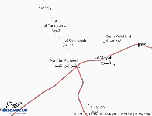 MICHELIN-Landkarte Qasr al-'Abd - ViaMichelin