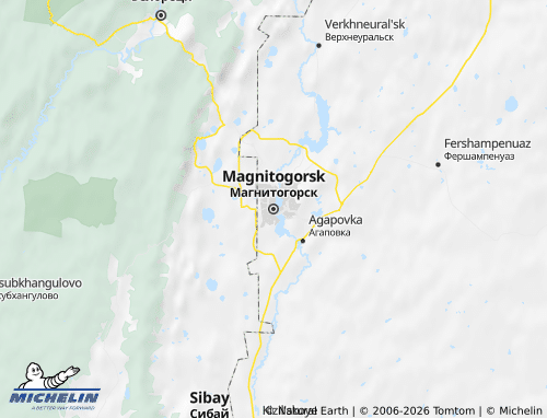 MICHELIN-Landkarte Magnitogorsk - ViaMichelin
