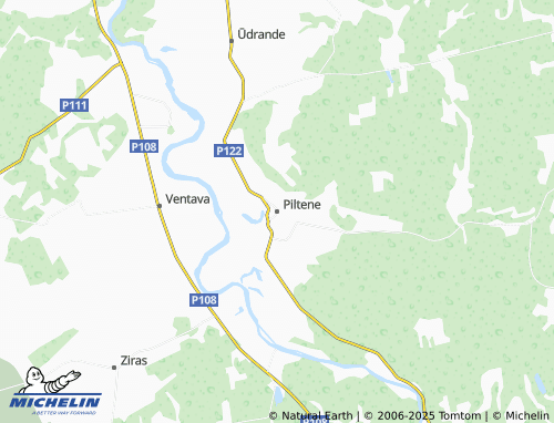 MICHELIN Piltene map - ViaMichelin