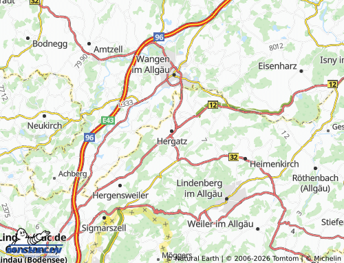 Mappa MICHELIN Hergatz - ViaMichelin