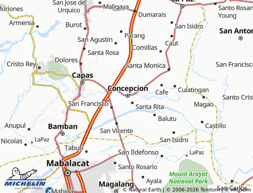 MICHELIN San Nicolas map - ViaMichelin