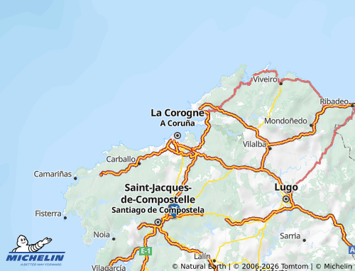 MICHELIN-Landkarte A Coruña - ViaMichelin