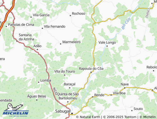 MICHELIN-Landkarte Martim da Pega - ViaMichelin