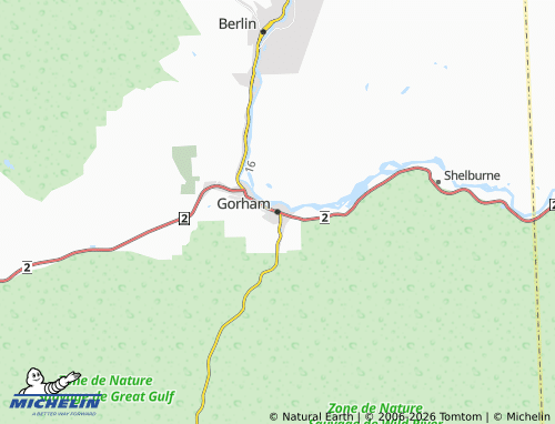 Mapa MICHELIN Gorham - ViaMichelin