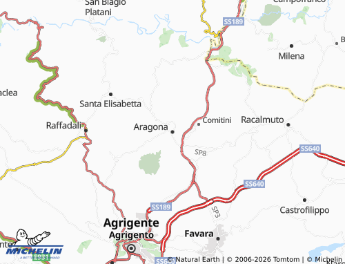 MICHELIN Aragona map - ViaMichelin