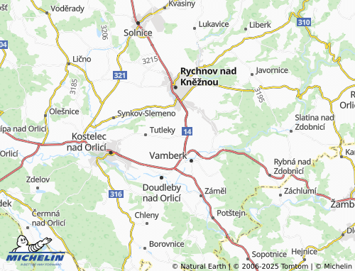 MICHELIN Lupenice map - ViaMichelin