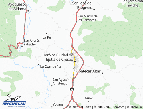Kaart MICHELIN San Miguel Ejutla - ViaMichelin