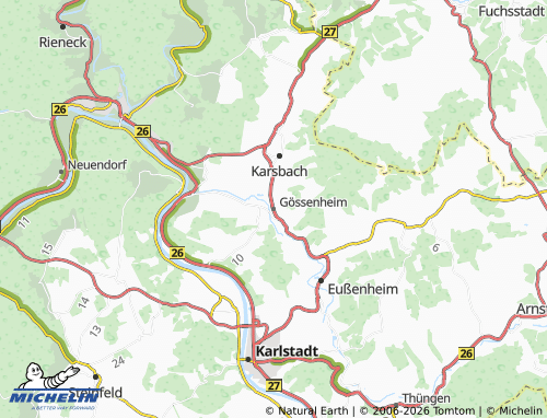 Mapa MICHELIN Gössenheim - ViaMichelin