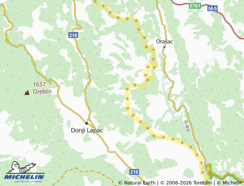 Mapa MICHELIN Mišljenovac - ViaMichelin