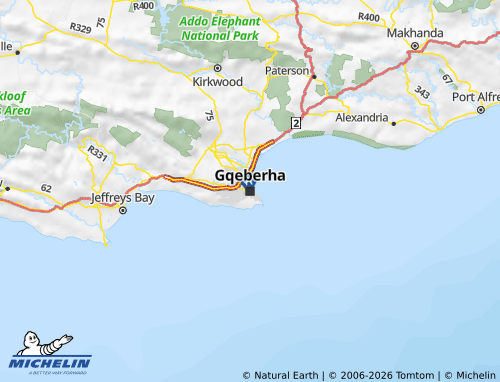 Kaart MICHELIN Nelson Mandela Bay - ViaMichelin