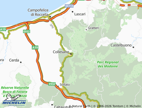 MICHELIN Collesano map - ViaMichelin