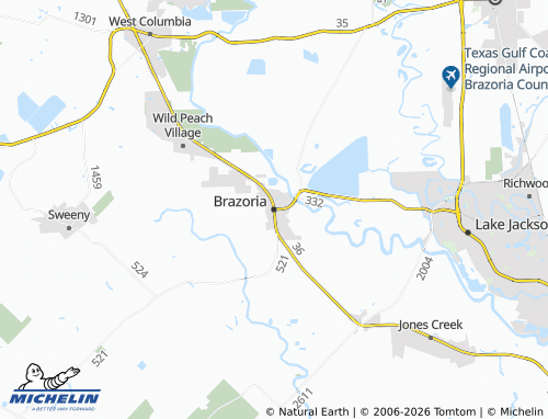 Mapa MICHELIN Brazoria - ViaMichelin