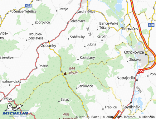 Mappa MICHELIN Kostelany - ViaMichelin