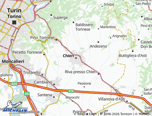Mappa MICHELIN Chieri - ViaMichelin