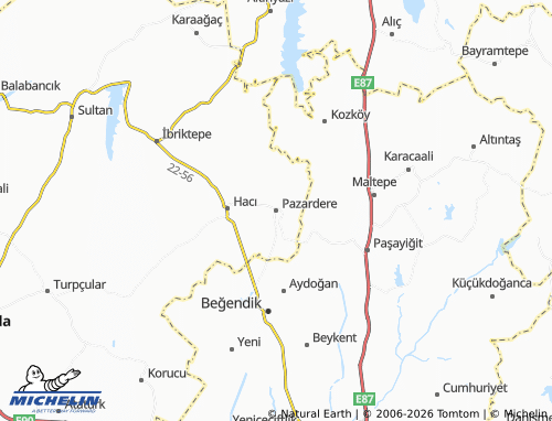 Mappa MICHELIN Pazardere - ViaMichelin