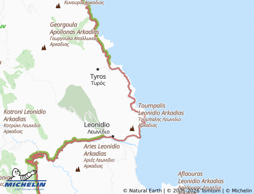 MICHELIN Pera Melana map - ViaMichelin