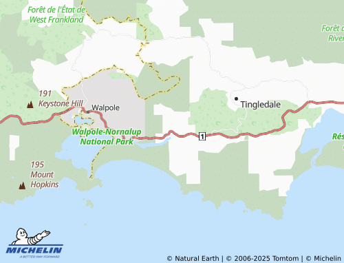 Mapa MICHELIN Nornalup - ViaMichelin
