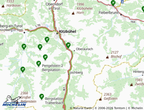 MICHELIN Aurach bei Kitzbühel map - ViaMichelin