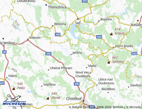 Mappa MICHELIN Jeřišno - ViaMichelin