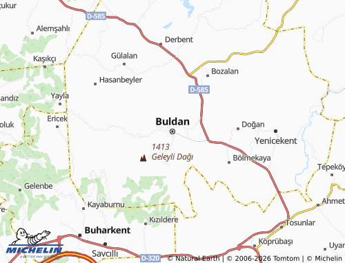 Mappa MICHELIN Buldan - ViaMichelin