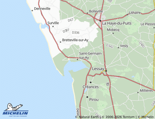 MICHELIN Saint-Germain-sur-Ay map - ViaMichelin