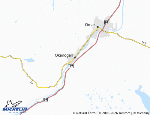 Mappa MICHELIN Okanogan - ViaMichelin