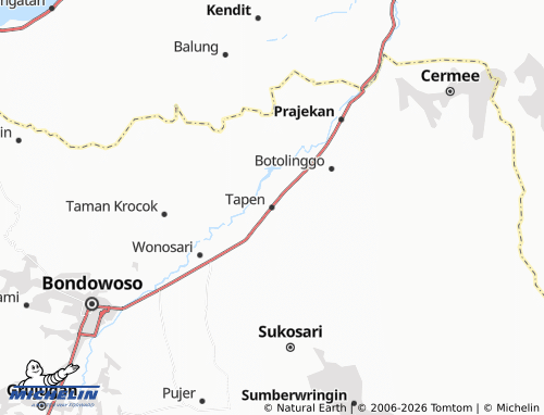 MICHELIN Tapen map - ViaMichelin