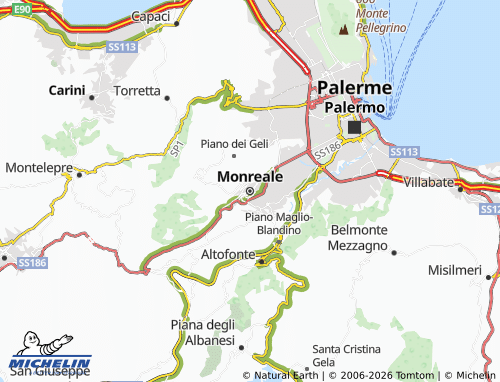 MICHELIN Monreale map - ViaMichelin