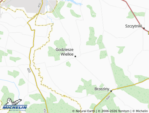 MICHELIN Godziesze Małe map - ViaMichelin
