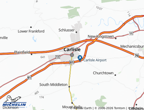 Carte MICHELIN Carlisle - ViaMichelin