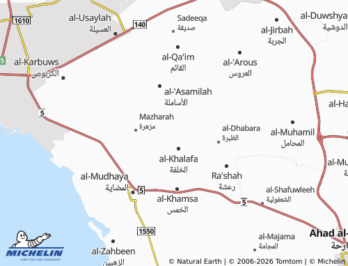 MICHELIN-Landkarte al-Khadra' - ViaMichelin