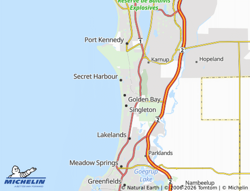 Mapa MICHELIN Golden Bay - ViaMichelin
