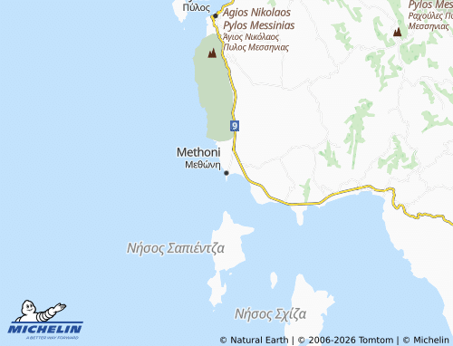 Carte MICHELIN Methoni - ViaMichelin