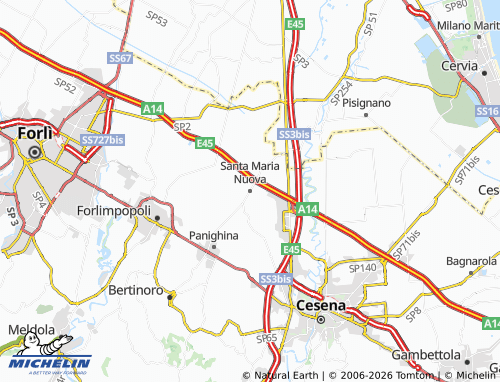 Mappa MICHELIN Santa Maria Nuova - ViaMichelin