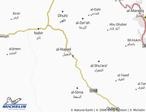 MICHELIN-Landkarte al-Najeel - ViaMichelin