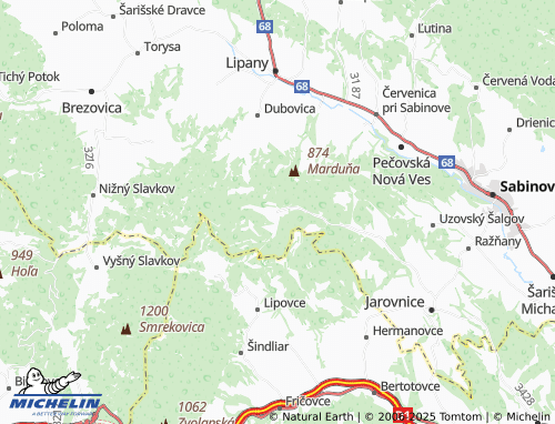 MICHELIN Renčišov map - ViaMichelin