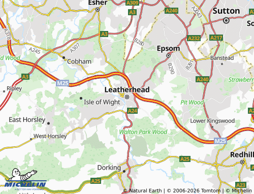 Carte MICHELIN Leatherhead - ViaMichelin