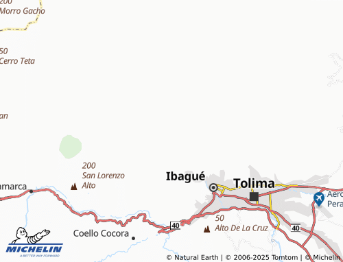 MICHELIN Puerto Perú Llanitos Parte Alta map - ViaMichelin